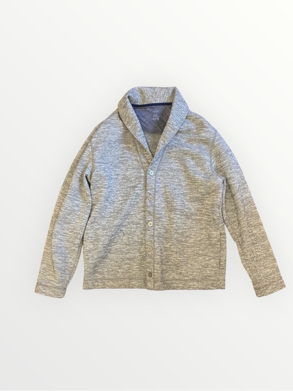 Van Heusen Gray Heather Shawl-Collar Knit Cardigan Size L